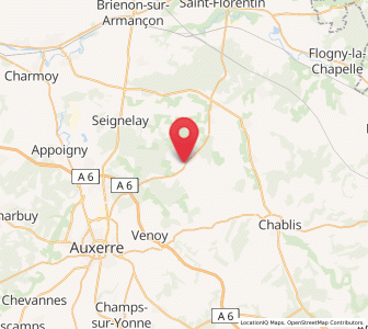 Map of Montigny-la-Resle, Bourgogne-Franche-Comté