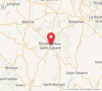 Map of Montmoreau-Saint-Cybard, Nouvelle-Aquitaine