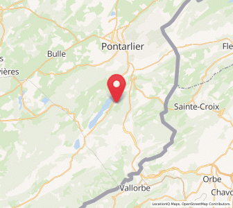 Map of Montperreux, Bourgogne-Franche-Comté