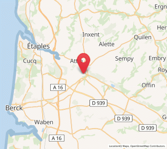 Map of Montreuil-sur-Mer, Hauts-de-France