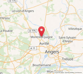 Map of Montreuil-Juigné, Pays de la Loire