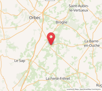 Map of Montreuil-l'Argillé, Normandy