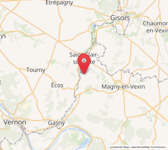 Map of Montreuil-sur-Epte, Île-de-France