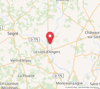Map of Montreuil-sur-Maine, Pays de la Loire