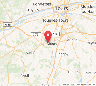 Map of Monts, Centre