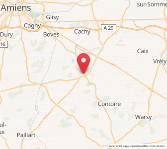 Map of Moreuil, Hauts-de-France