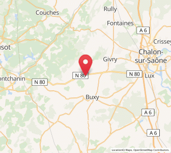 Map of Moroges, Bourgogne-Franche-Comté