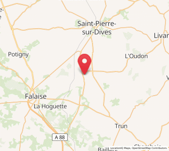 Map of Morteaux-Coulibœuf, Normandy