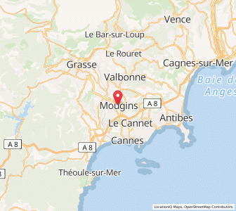 Map of Mougins, Provence-Alpes-Côte d'Azur
