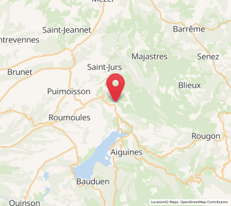 Map of Moustiers-Sainte-Marie, Provence-Alpes-Côte d'Azur