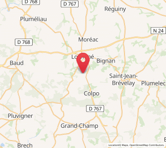Map of Moustoir-Ac, Brittany