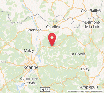 Map of Nandax, Auvergne-Rhône-Alpes