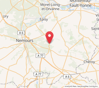 Map of Nanteau-sur-Lunain, Île-de-France