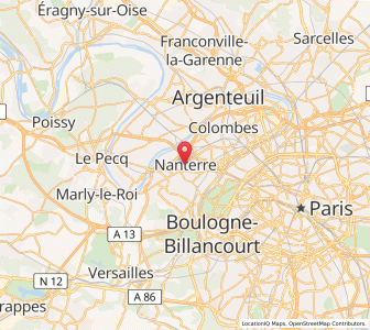 Map of Nanterre, Île-de-France