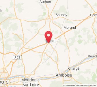 Map of Neuillé-le-Lierre, Centre
