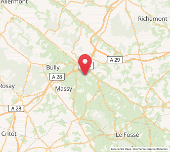Map of Neuville-Ferrières, Normandy