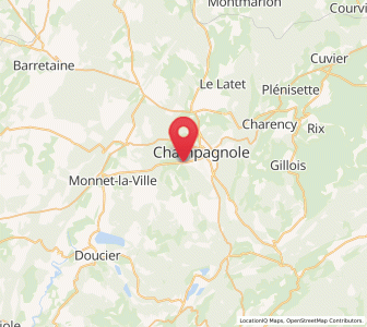 Map of Ney, Bourgogne-Franche-Comté