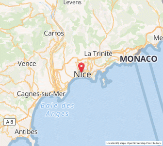 Map of Nizza, Provence-Alpes-Côte d'Azur