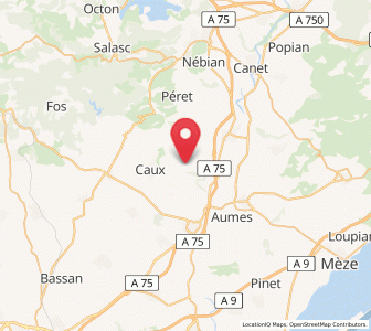 Map of Nizas, Occitanie