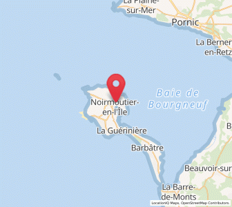 Map of Noirmoutier-en-l’Île, Pays de la Loire