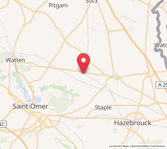 Map of Noordpeene, Hauts-de-France