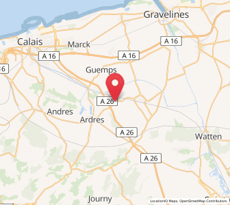 Map of Nortkerque, Hauts-de-France