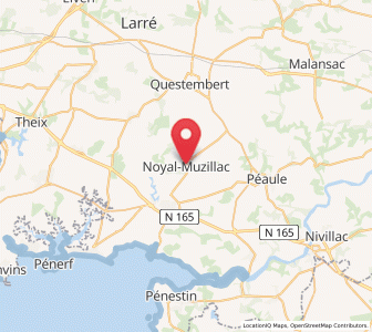 Map of Noyal-Muzillac, Brittany