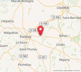 Map of Noyal-Pontivy, Brittany
