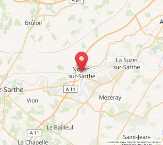 Map of Noyen-sur-Sarthe, Pays de la Loire