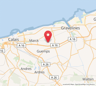 Map of Offekerque, Hauts-de-France