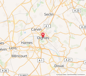Map of Oignies, Hauts-de-France
