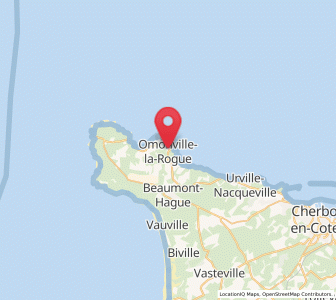 Map of Omonville-la-Rogue, Normandy