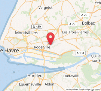Map of Oudalle, Normandy