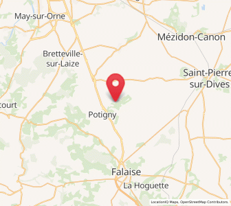 Map of Ouilly-le-Tesson, Normandy