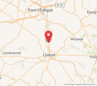 Map of Ouilly-le-Vicomte, Normandy