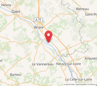 Map of Ousson-sur-Loire, Centre
