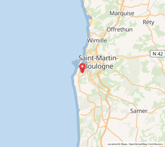 Map of Outreau, Hauts-de-France