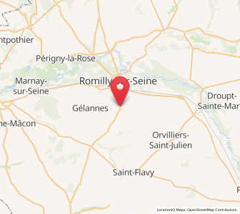 Map of Pars-lès-Romilly, Grand Est