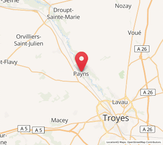Map of Payns, Grand Est