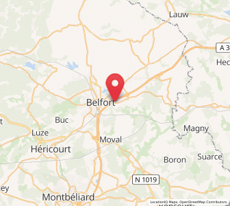 Map of Pérouse, Bourgogne-Franche-Comté