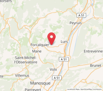 Map of Pierrerue, Provence-Alpes-Côte d'Azur