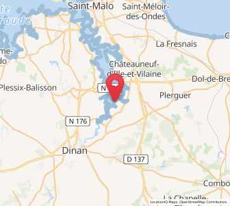Map of Pleudihen-sur-Rance, Brittany