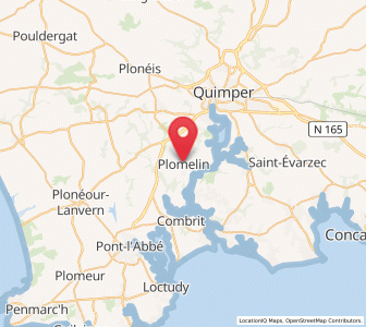 Map of Plomelin, Brittany
