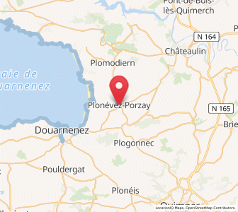 Map of Plonévez-Porzay, Brittany