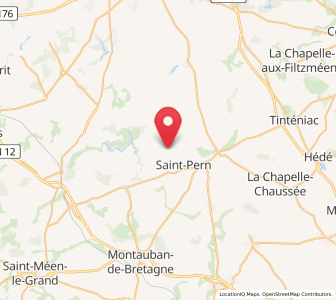 Map of Plouasne, Brittany