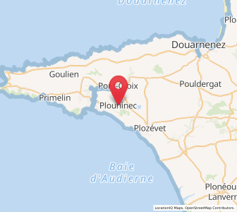Map of Plouhinec, Brittany