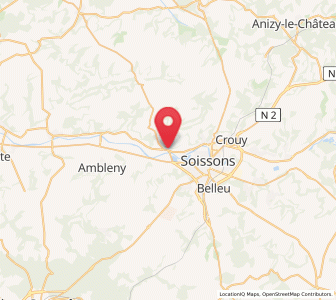 Map of Pommiers, Hauts-de-France