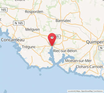 Map of Pont-Aven, Brittany