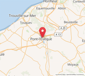 Map of Pont-l'Évêque, Normandy
