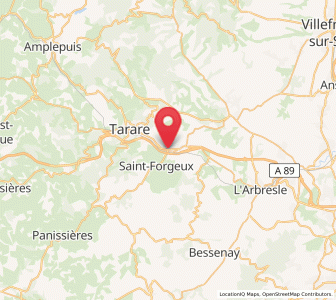 Map of Pontcharra-sur-Turdine, Auvergne-Rhône-Alpes